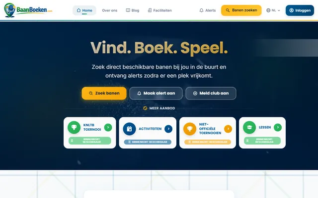 Schermafbeelding van BaanBoeken op baanboeken.com