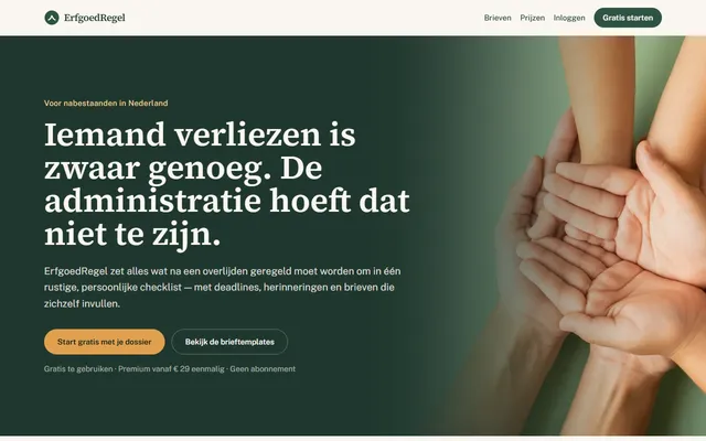 Schermafbeelding van ErfgoedRegel op erfgoedregel.nl